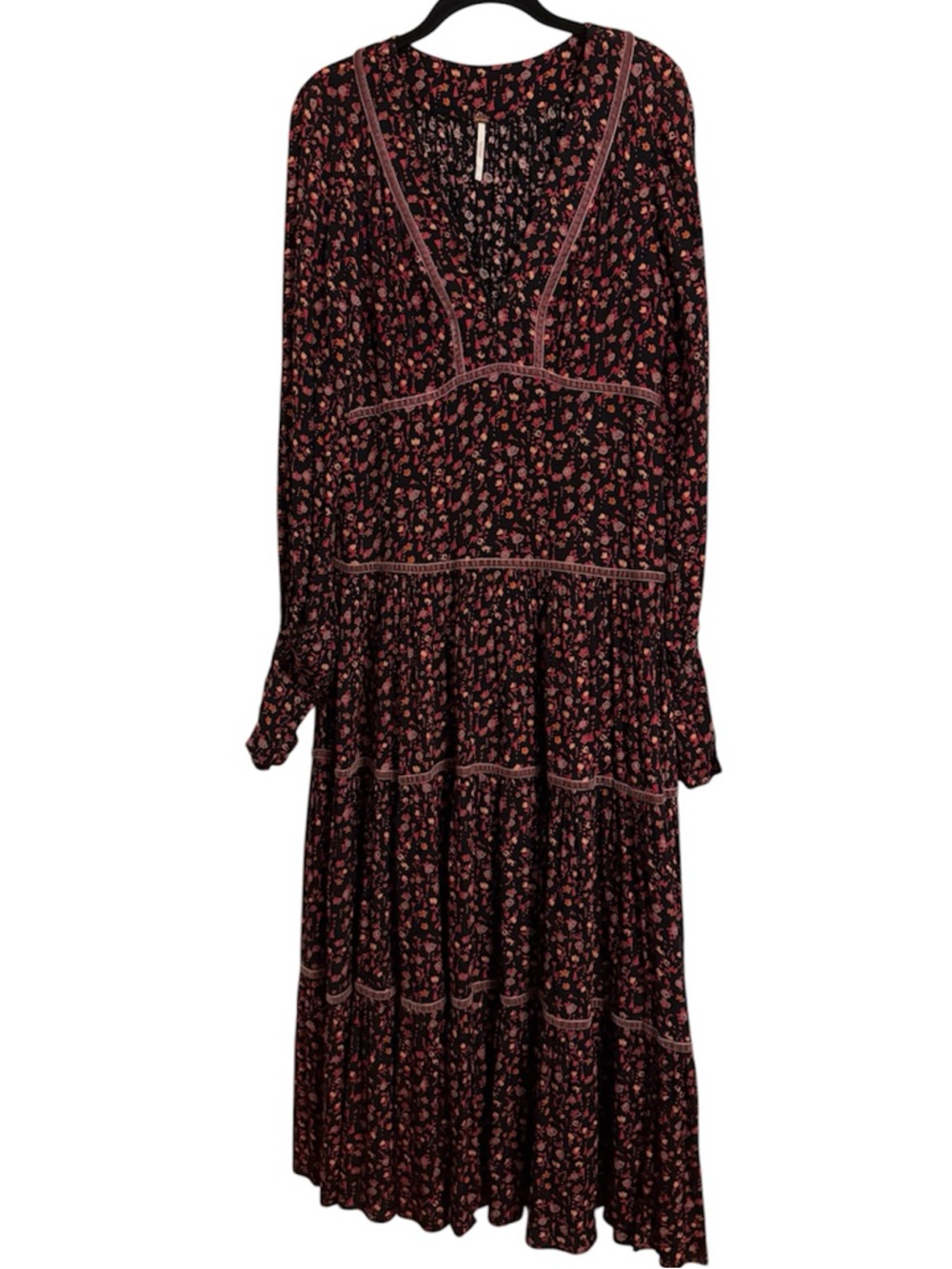 Free People Take A Little Time Floral Midi Dress Women’s Size 6 - Picture 8 of 13